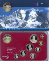 2006 Kursmünzensatz  Piz Bernina Stgl